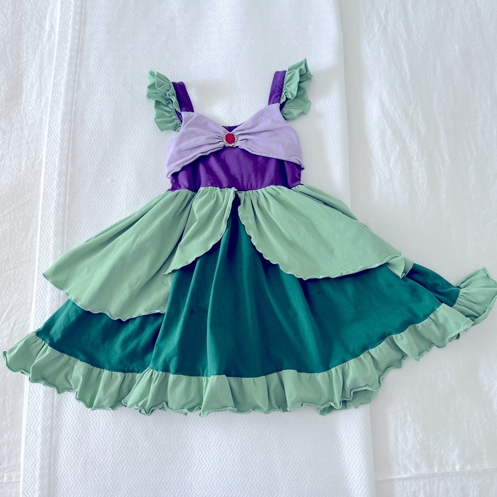 The Little Mermaid soft knit dress size 8 knit dress - Only Little Once brand